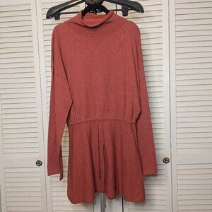 Blue Blush sz: L. Brown Sweater-Dress/cinched waist